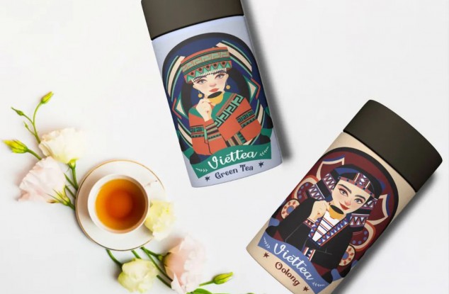 带有少数民族画面的创意茶叶包装设计